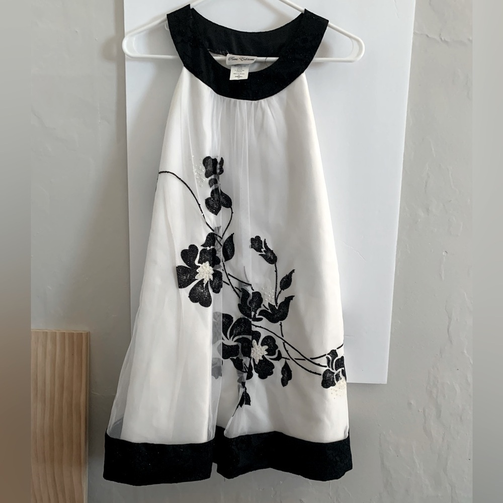 Black and white flowered dress